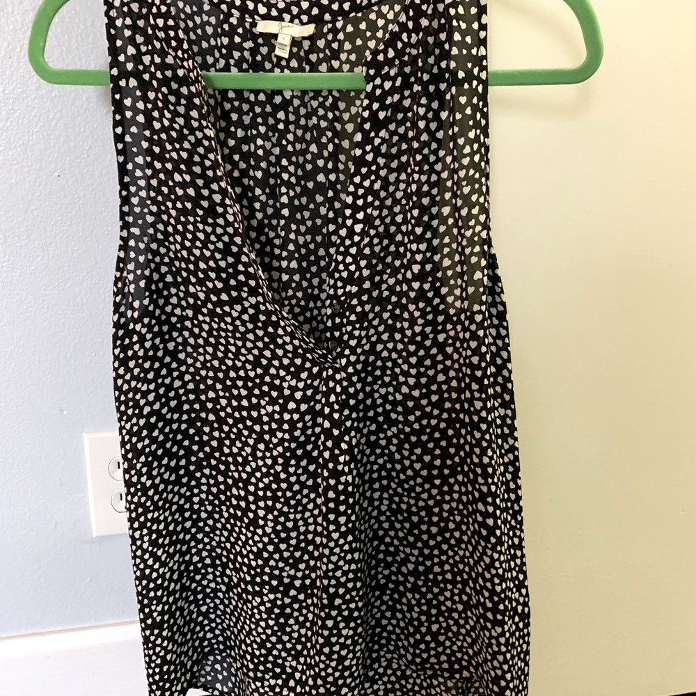JOIE 100% Black silk sleeveless top
